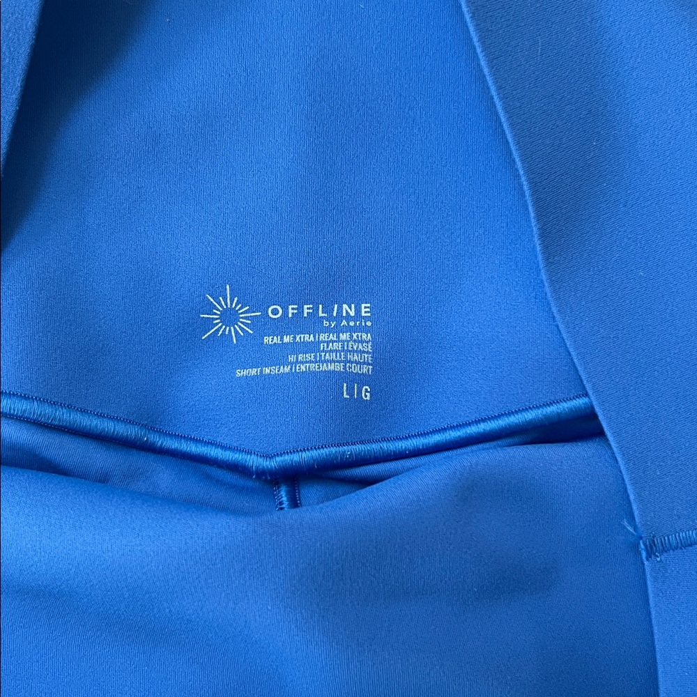 Aerie Vibrant Blue Active Leggings- size L - Picture 2 of 4